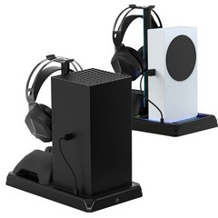 Vertical Cooling Stand 2 Controller Charge Station Game Bracket for Game Machine