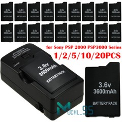 Rechargeable Replacement Battery Pack + Charger For Sony PSP Slim 2001 2000 3000