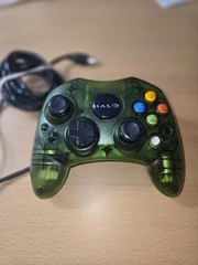 Original Xbox Controller Halo Edition Translucent Green OEM Microsoft – TESTED
