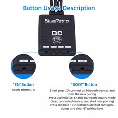 Bluetooth Wireless Gamepad Controller Adapter For Sega Dreamcast Console-Black