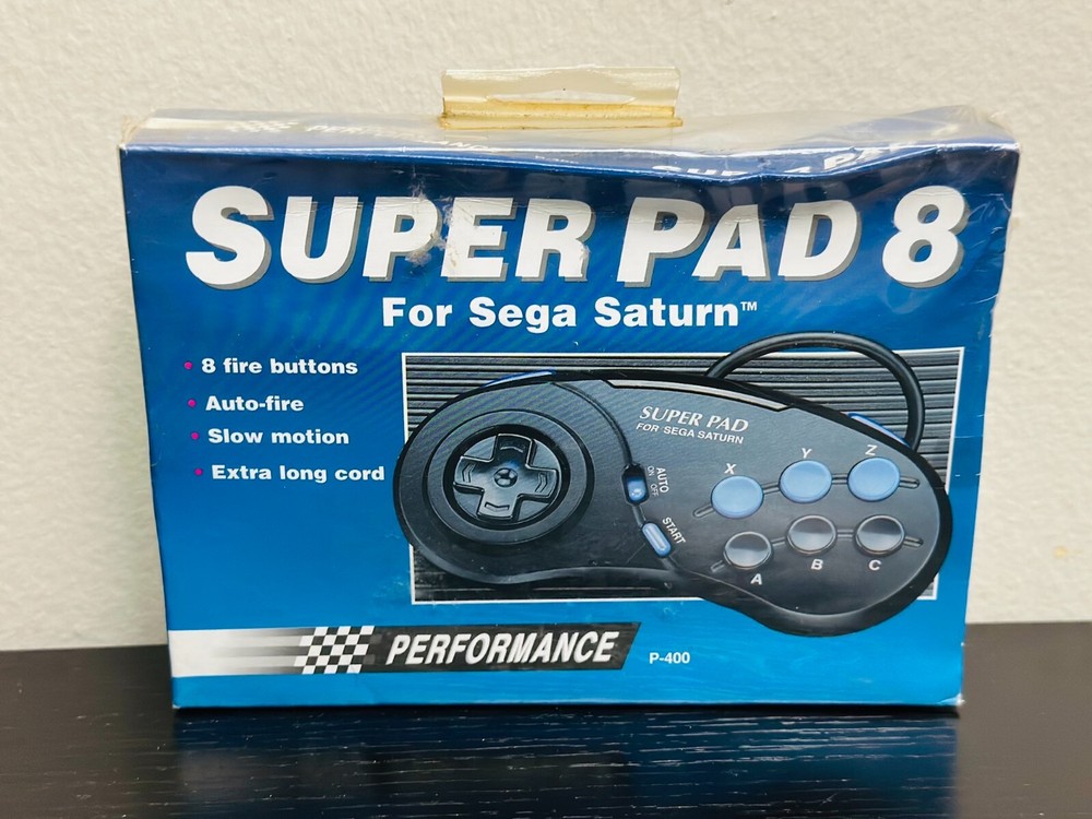 Super Pad 8 Button Turbo Controller for Sega Saturn BRAND NEW FACTORY SEALED