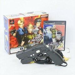 PS2 TIME CRISIS 3 + Gun Controller 2 Boxed Playstation Work for CRT TV Only 0707