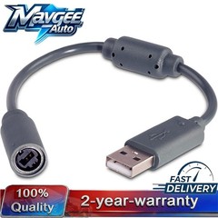 2x USB Breakaway Dongle Cable Cord Adapter For Xbox 360 PC Wired Controller US