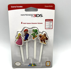 Nintendo DS Stylus 4 Pack Super Mario Donkey Kong Princess Peach Yoshi New 2014