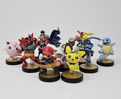 Nintendo Amiibo Lot of 9 Super Smash Bros Mario Pokemon Zero Suit Samus Bundle