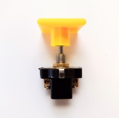 Push-pull knob with 3d printed octagonal or square hat for button boxes for ETS2