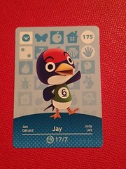 JAY ANIMAL CROSSING AMIIBO SERIES 2 CARD #175 TRACKED AU POST geniuine