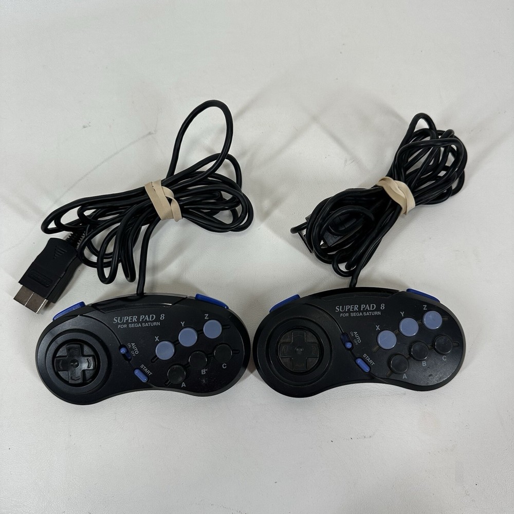Sega Saturn Super Pad 8 Controller Performance Lot of 2 tested