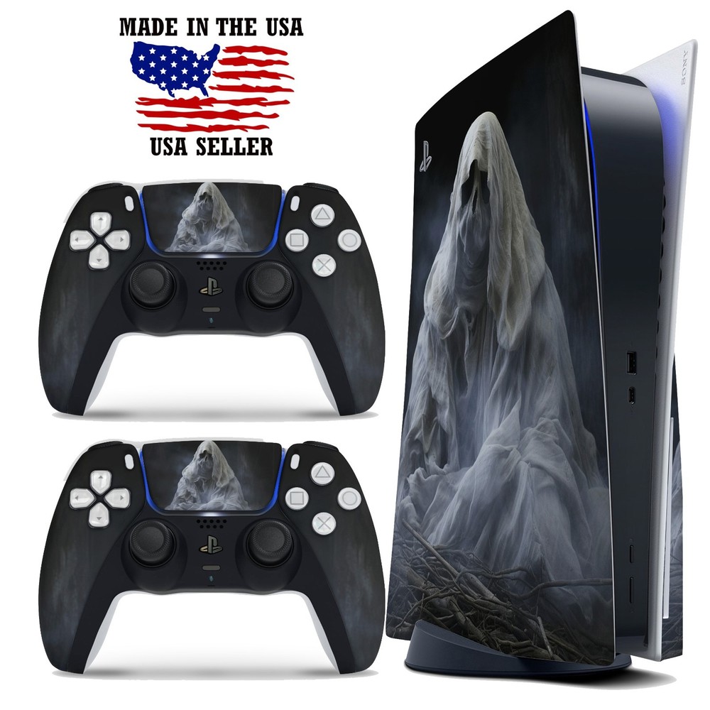 PS5 Disc Version Console & Controller Vinyl Skin Decal Wrap – Ghost Undertaker