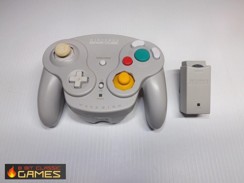 Gray Wavebird Wireless Controller & Receiver – NINTENDO Gamecube – 71a