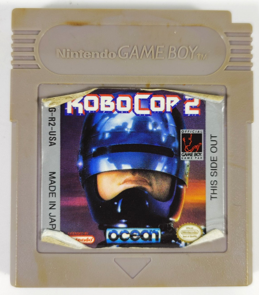 Nintendo Game Boy Robo Cop 2, Dr. Mario & original 6V Adapter Power in case