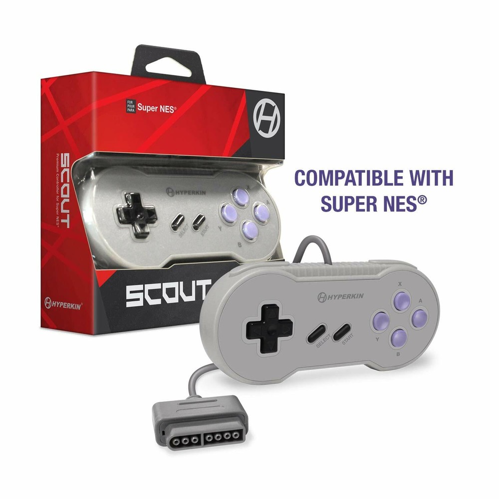 Hyperkin “Scout” Premium SNES Controller for Super Nintendo, RetroN 2 & RetroN 3