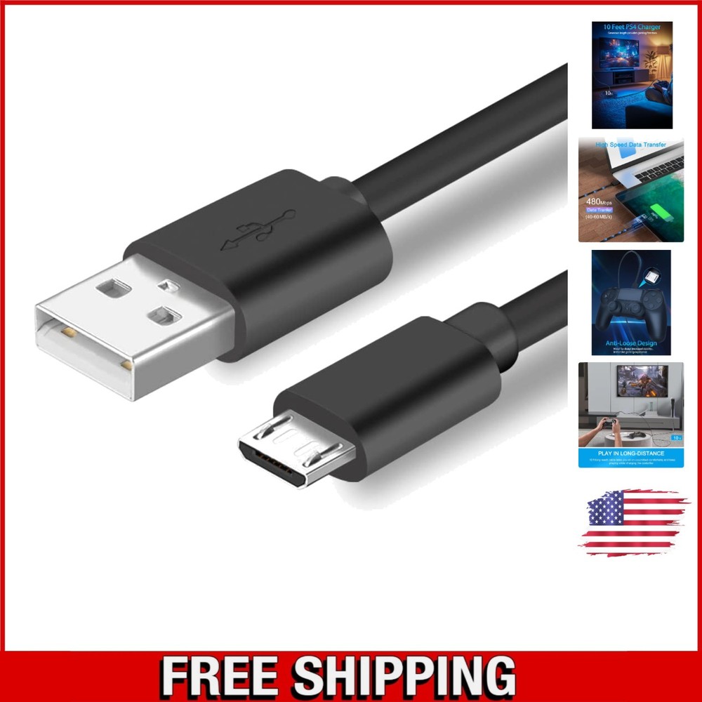 Durable 10ft PS4 & Xbox One Controller Charger – Play & Charge Simultaneously