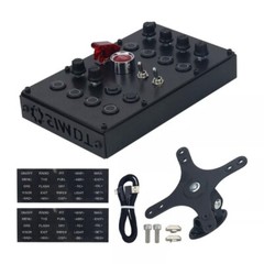 SIMDT Button Box SIM Racing Control Box Racing Simulator w/ Carbon Fiber Panel1