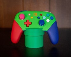 Nintendo Switch Pro Controller Custom Patchwork Soft-Touch Shell / TMR Joysticks