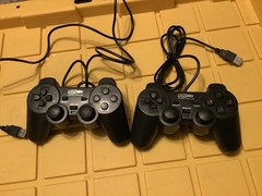 Lot of 2 Generic Wired USB PC Controllers