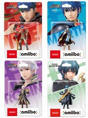 Nintendo amiibo SUPER SMASH BROS. Set of 4 IKE MARTH ROBIN BYLETH from JAPAN