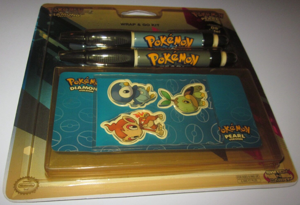 POKE’MON KIT DIAMOND PEARL RARE VERSION NINTENDO WRAP & GO PEN DS LITE 2007