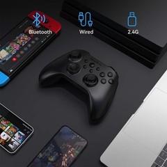 Versatile Wireless Game Controller for PC, Switch, iPhone, and Android – Black