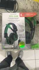 Dreamgear GRX-340 advanced wired gaming headset in black and green for xbox one