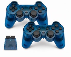 2X BUNDLE For PS2 PS1 Wireless control 2.4GHz Dual Vibration + Pick your Color