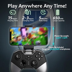 Bluetooth Controller for Switch/PC/iPhone/Android/Apple Arcade MFi Games/TV/Stea