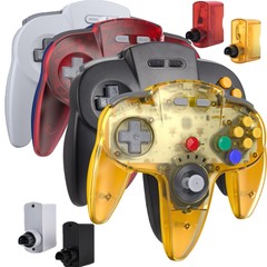Wireless N64 Controller Rechargeable Gamedpad with Rumble Pak for Nintendo 64