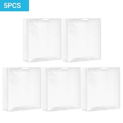 5PCS Dustproof Plastic Sleeve Cover for NES Game Cartridge Protector Display Box