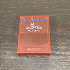Sony Playstation 2 PS2 Official OEM Red MagicGate 8mb Memory Card SCPH-10020