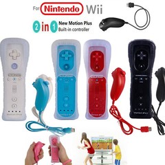 Built in Motion Plus Remote Controller Nunchuck For Nintendo Wii Wii U VideoGame