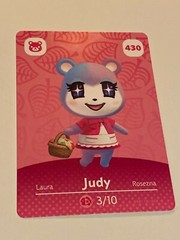 #430 Judy Animal Crossing Amiibo Card Series 5 MINT CONDITION! – UNSCANNED! 