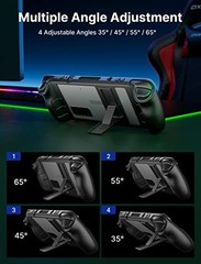 Adjustable Kickstand Case for Steam Deck/OLED – TPU Protective Cover, Shock-Abso