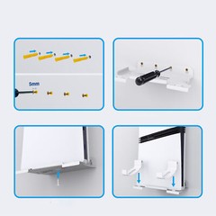 Wall Mount Bracket Base with Controller Holder Wall Hanging Stand for PS5