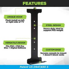 HIDEit PS5 Pro Wall Mount for PS5 (Disc or Digital)