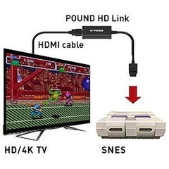 POUND HD Link Cable for Original Super Nintendo SNES – HDMI Cable with RGB Qu…