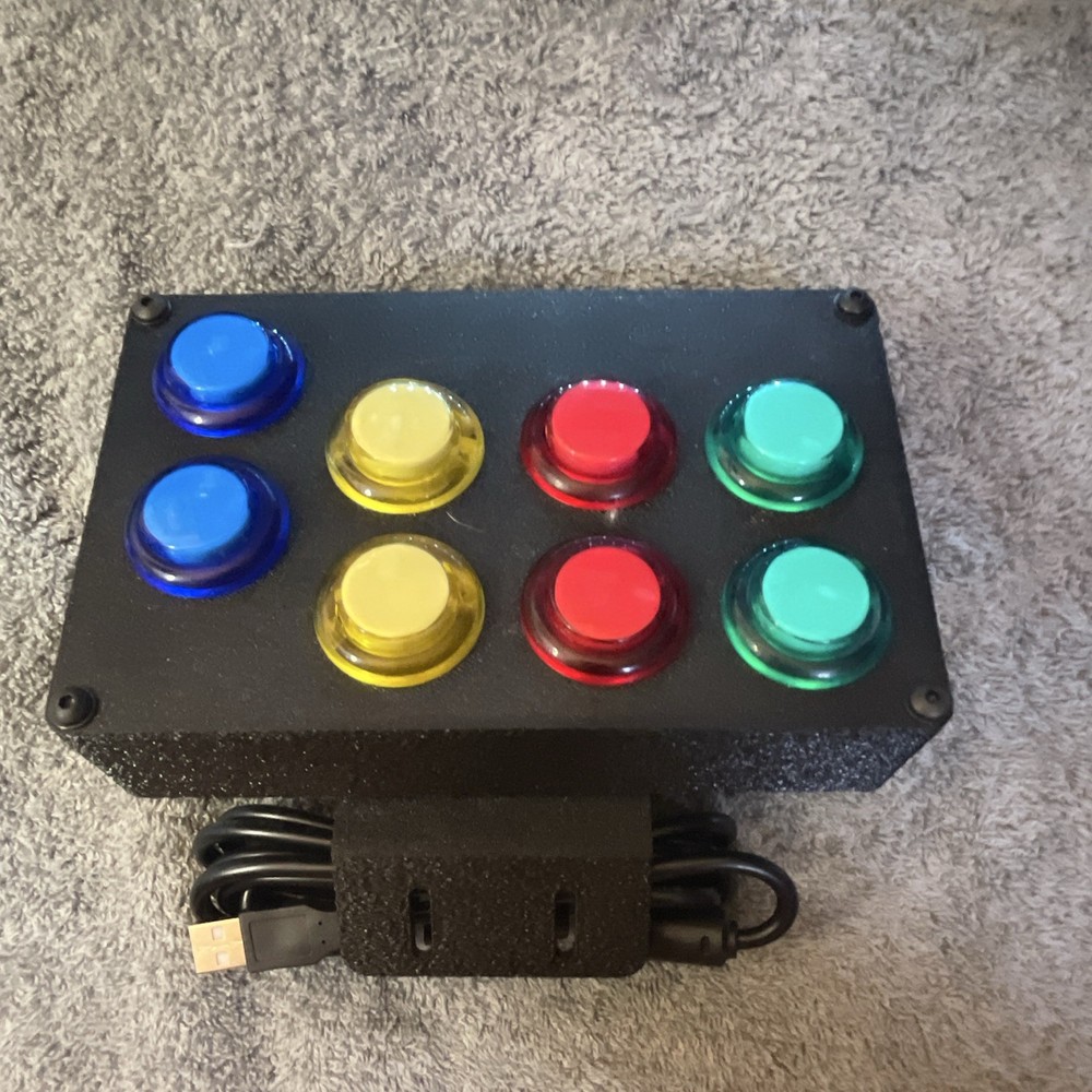 Sim racing/ truck sim 8 function lighted button box works /w Iracing truck sim