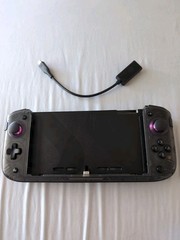 CRKD Nitro Deck+ Clear Black Handheld Pro Controller for Nintendo Switch OLED